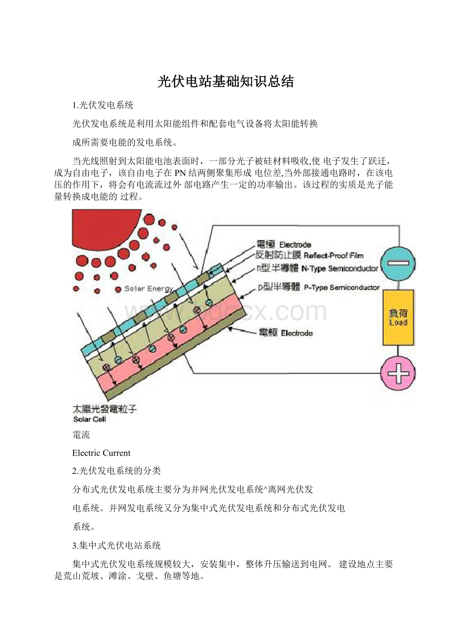 光伏电站基础知识总结.docx