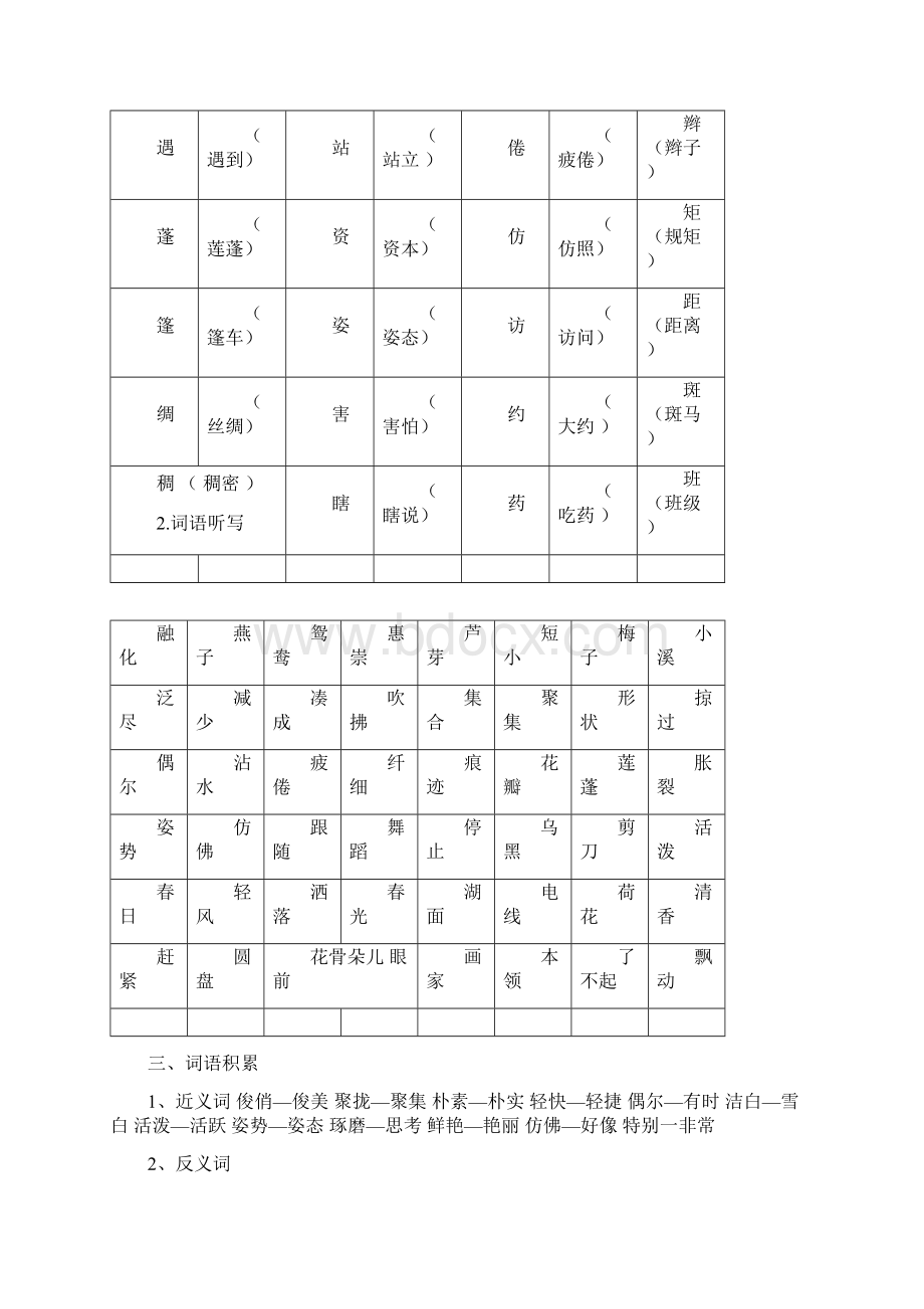 部编版三年级语文下册考点汇总Word格式文档下载.docx_第2页