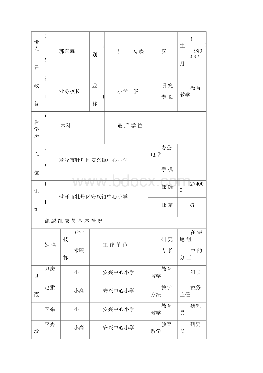 小学教师课题申报.docx_第2页