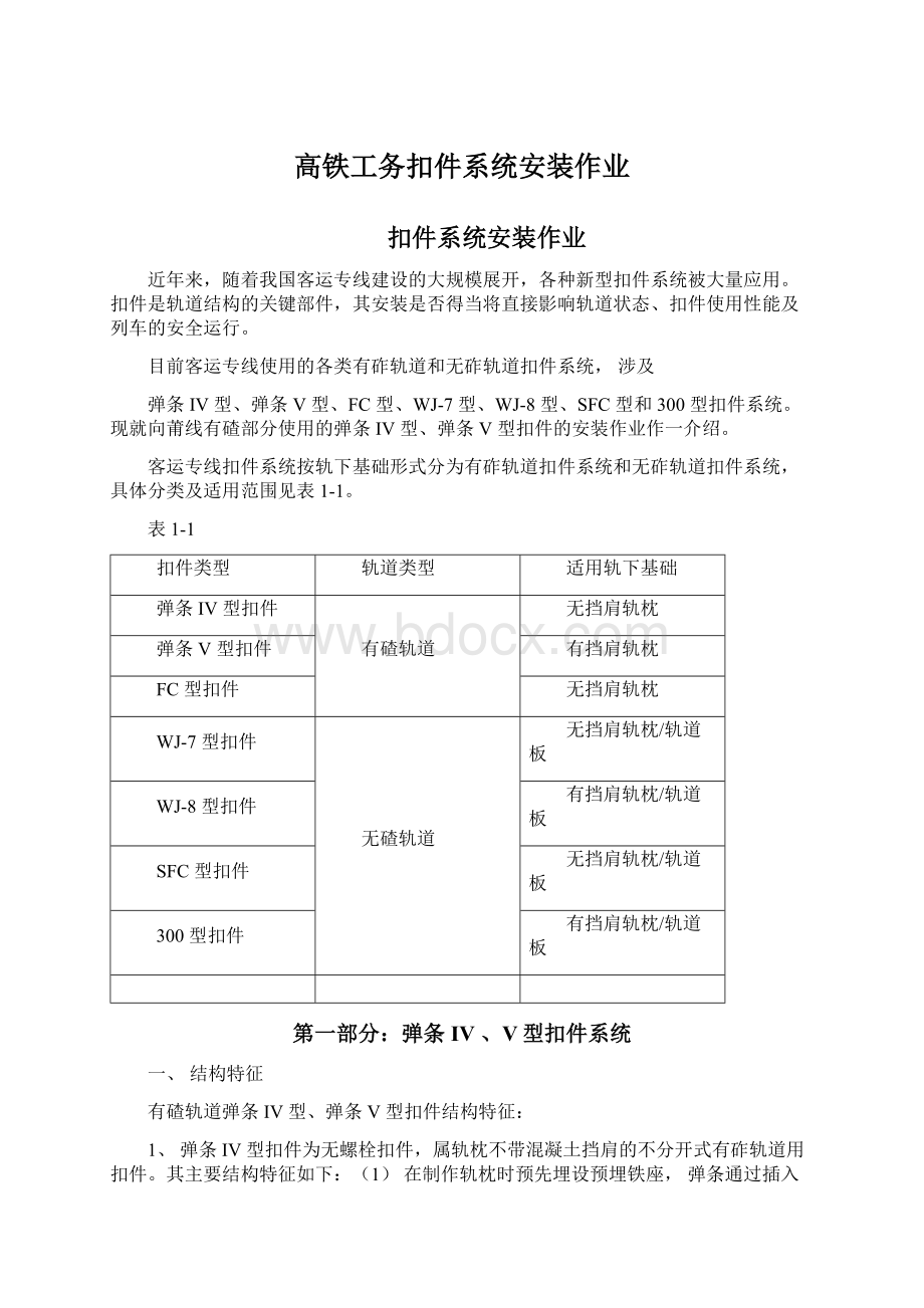 高铁工务扣件系统安装作业.docx