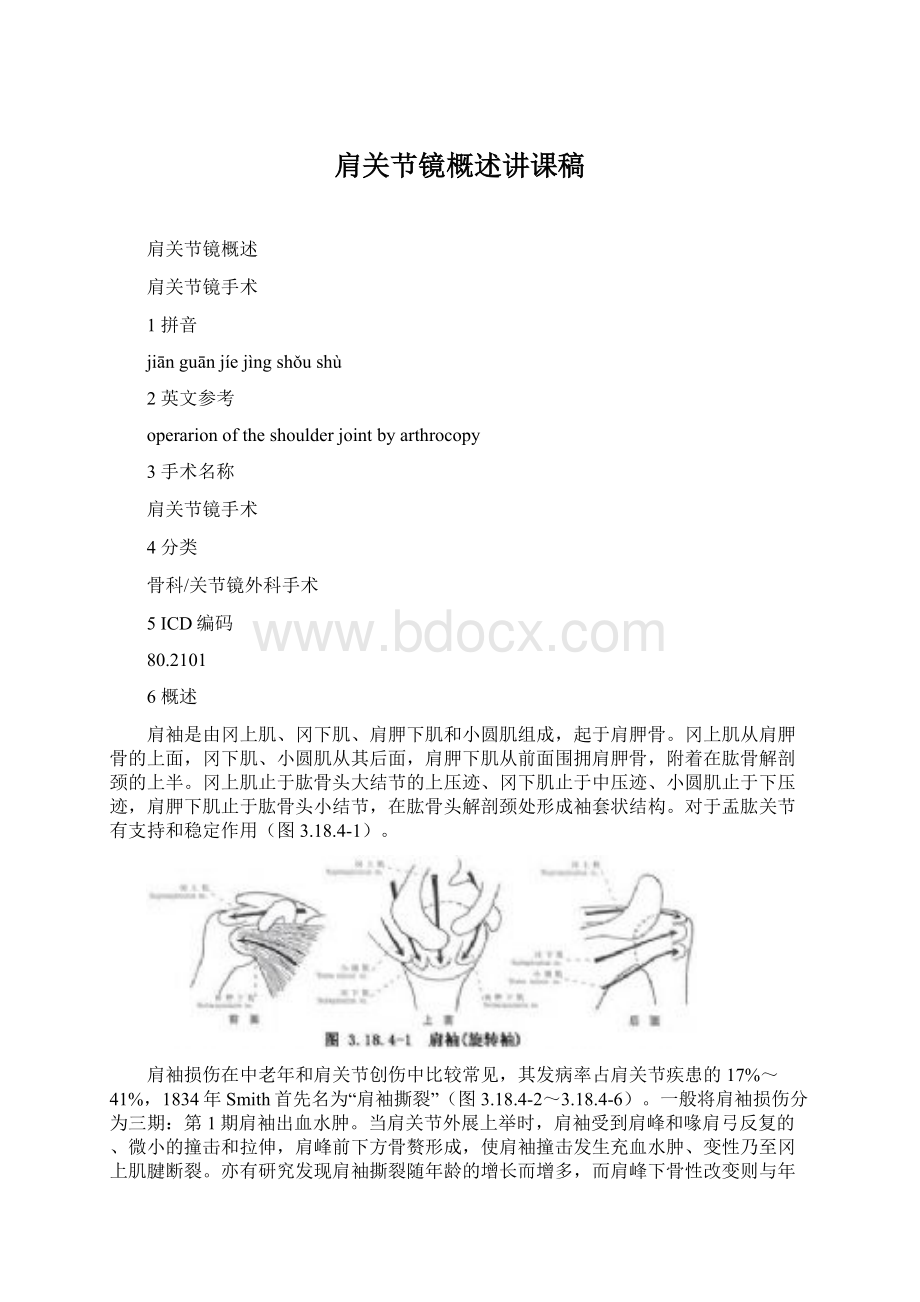 肩关节镜概述讲课稿.docx