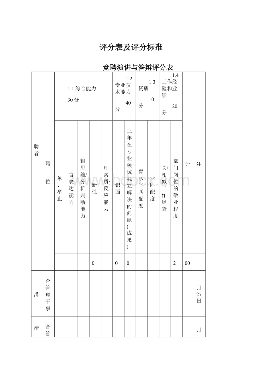 评分表及评分标准文档格式.docx_第1页