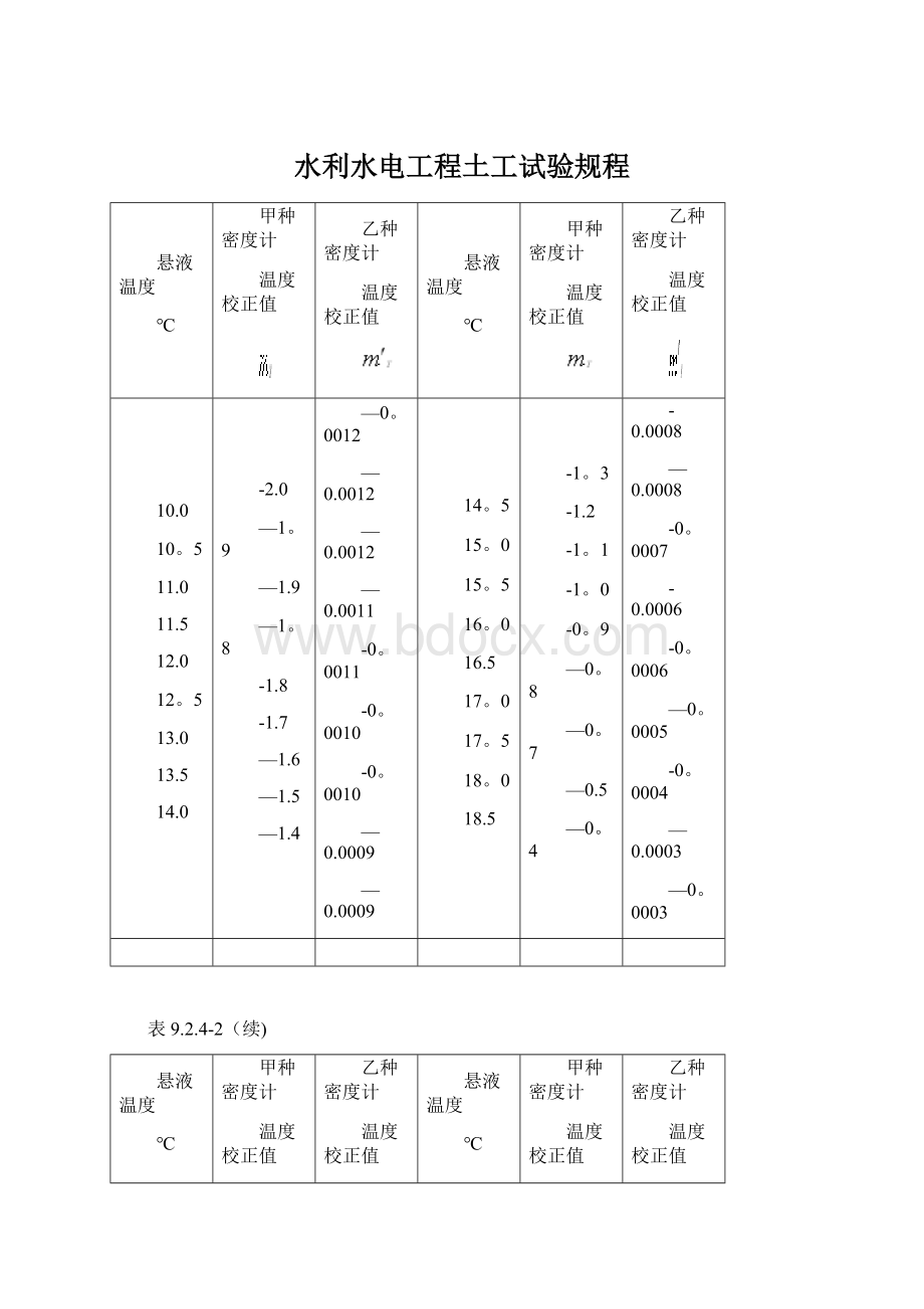 水利水电工程土工试验规程Word文档格式.docx