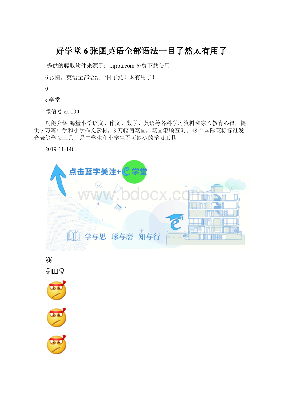 好学堂6张图英语全部语法一目了然太有用了文档格式.docx