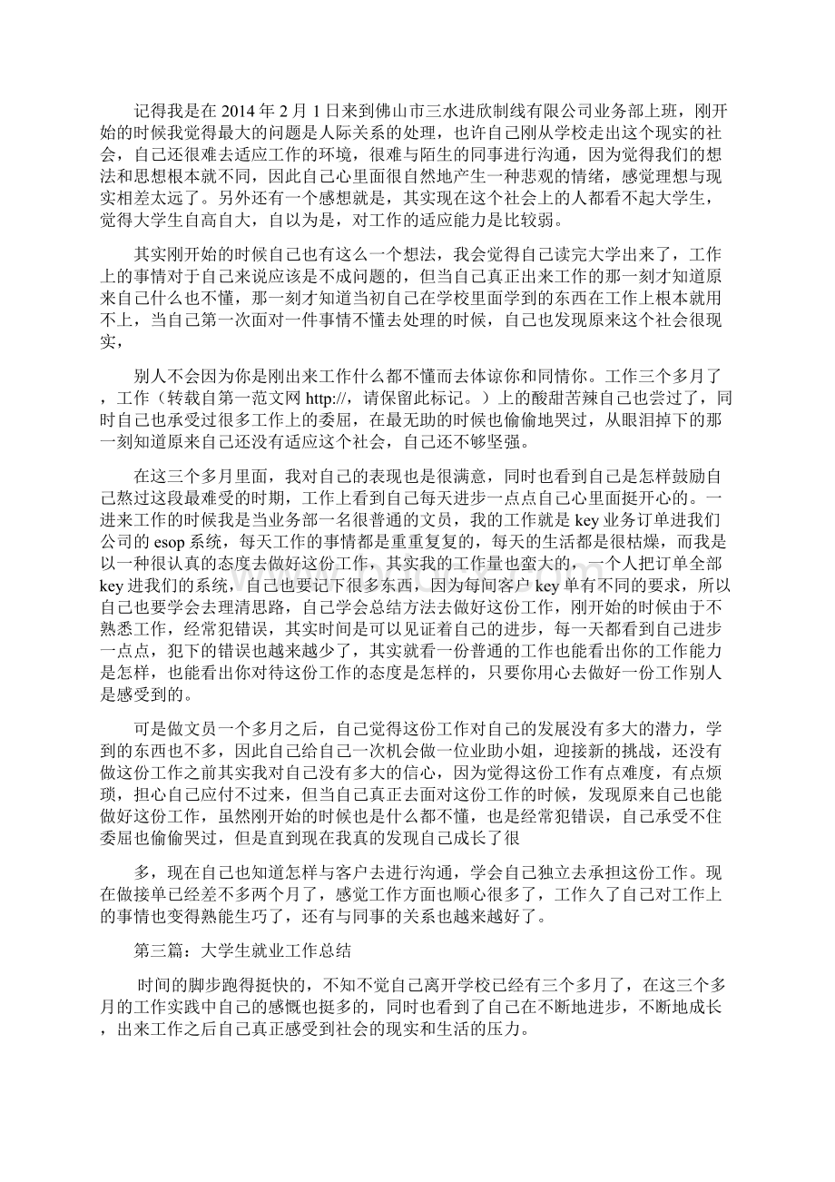 大学生就业个人工作总结精选多篇.docx_第2页