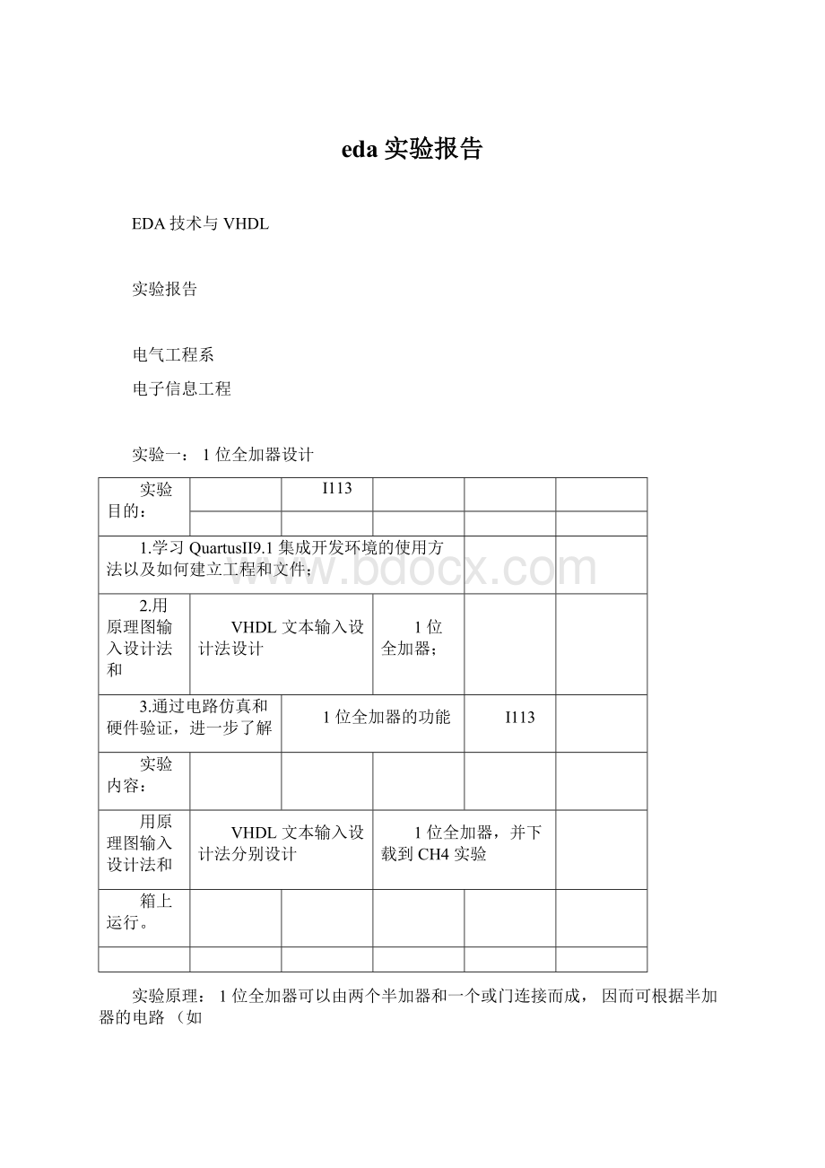 eda实验报告Word格式文档下载.docx