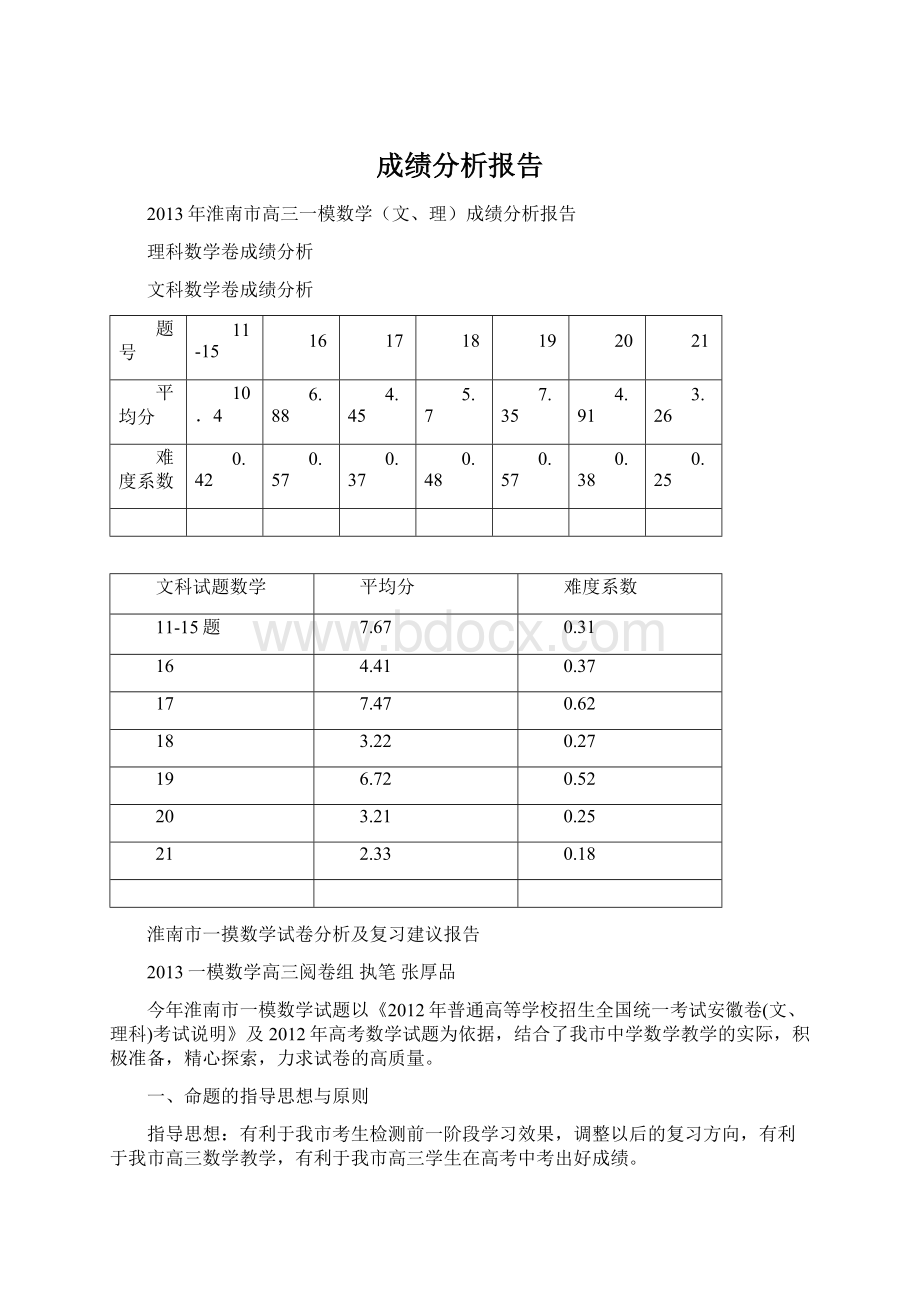 成绩分析报告.docx_第1页