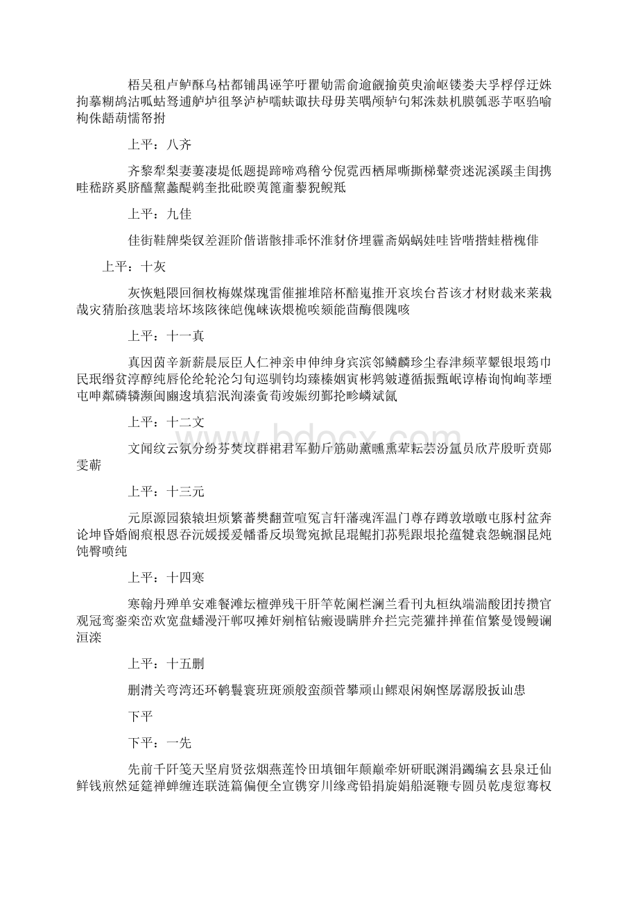 古诗词押韵表Word格式文档下载.docx_第2页