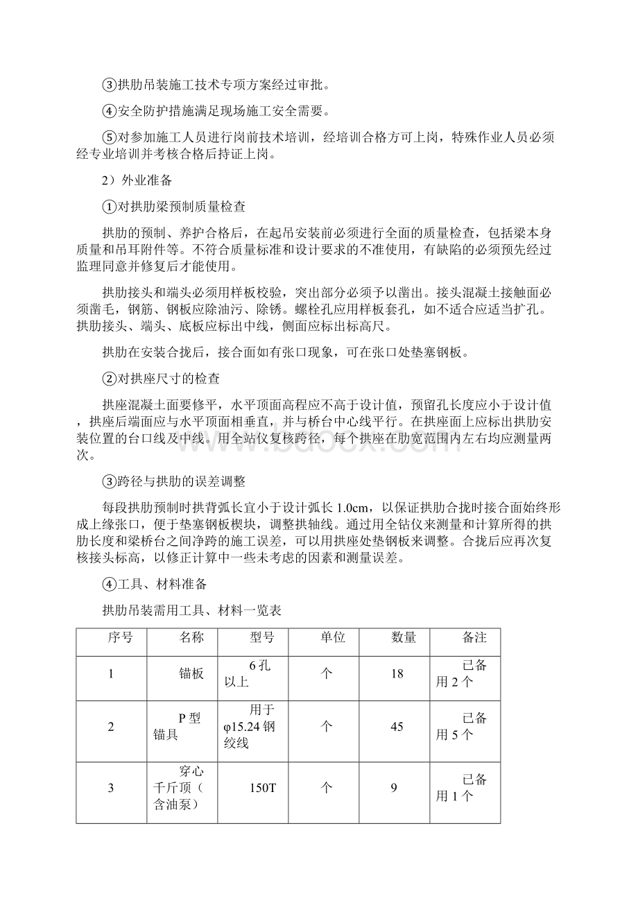 拱箱吊装施工作业指导书.docx_第3页