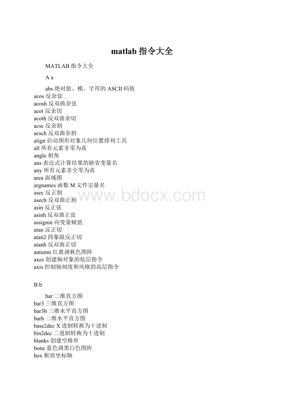 matlab指令大全文档格式.docx_第1页