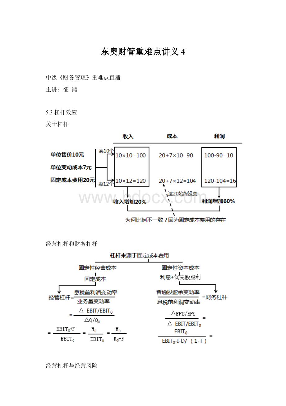 东奥财管重难点讲义4.docx