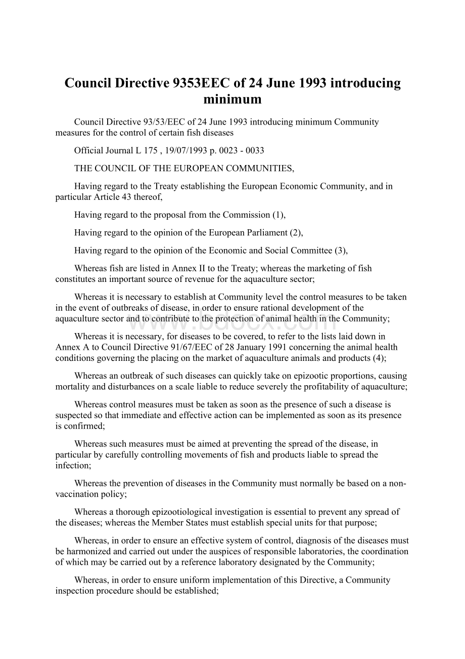 Council Directive 9353EEC of 24 June 1993 introducing minimum.docx