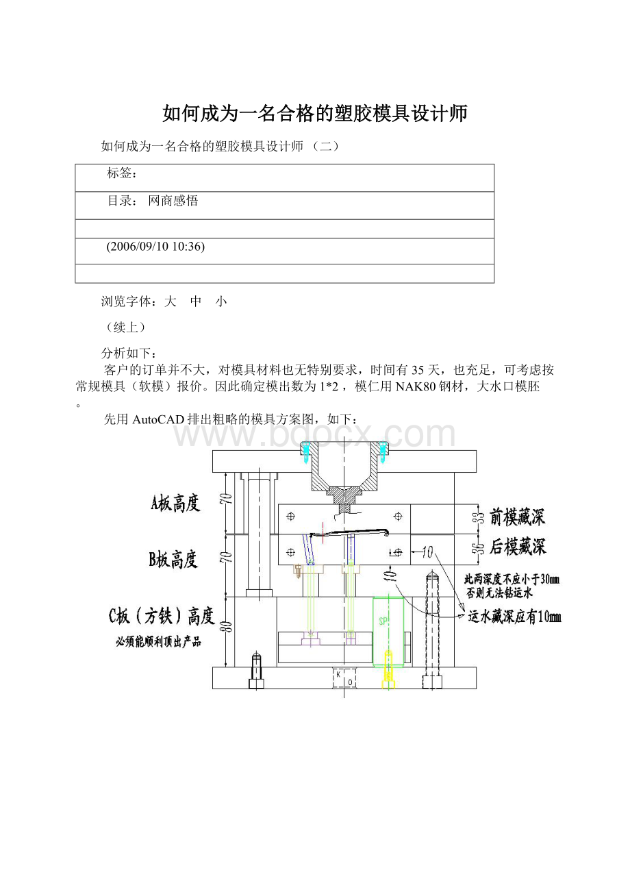 如何成为一名合格的塑胶模具设计师Word格式.docx