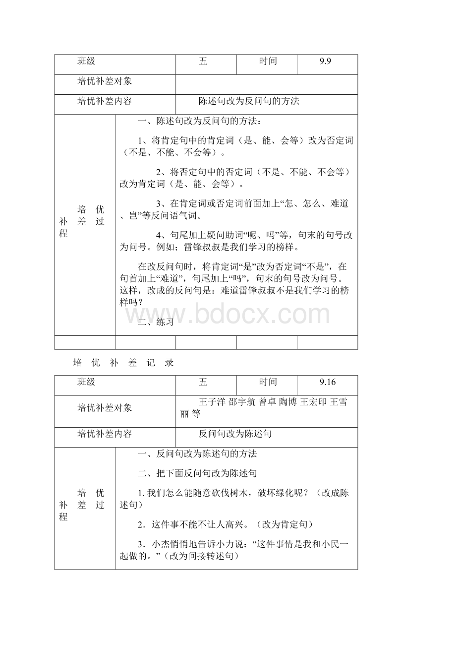 小学语文培优补差活动记录文本Word下载.docx_第2页