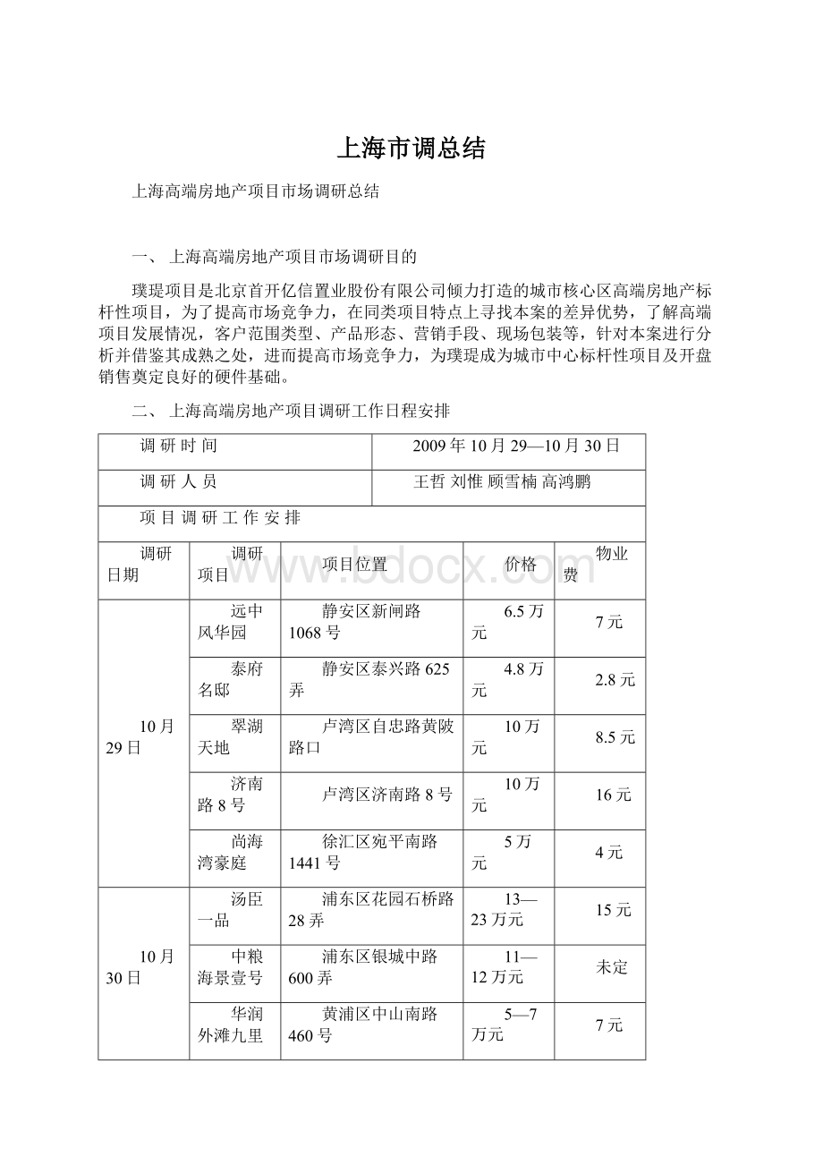 上海市调总结Word文件下载.docx_第1页