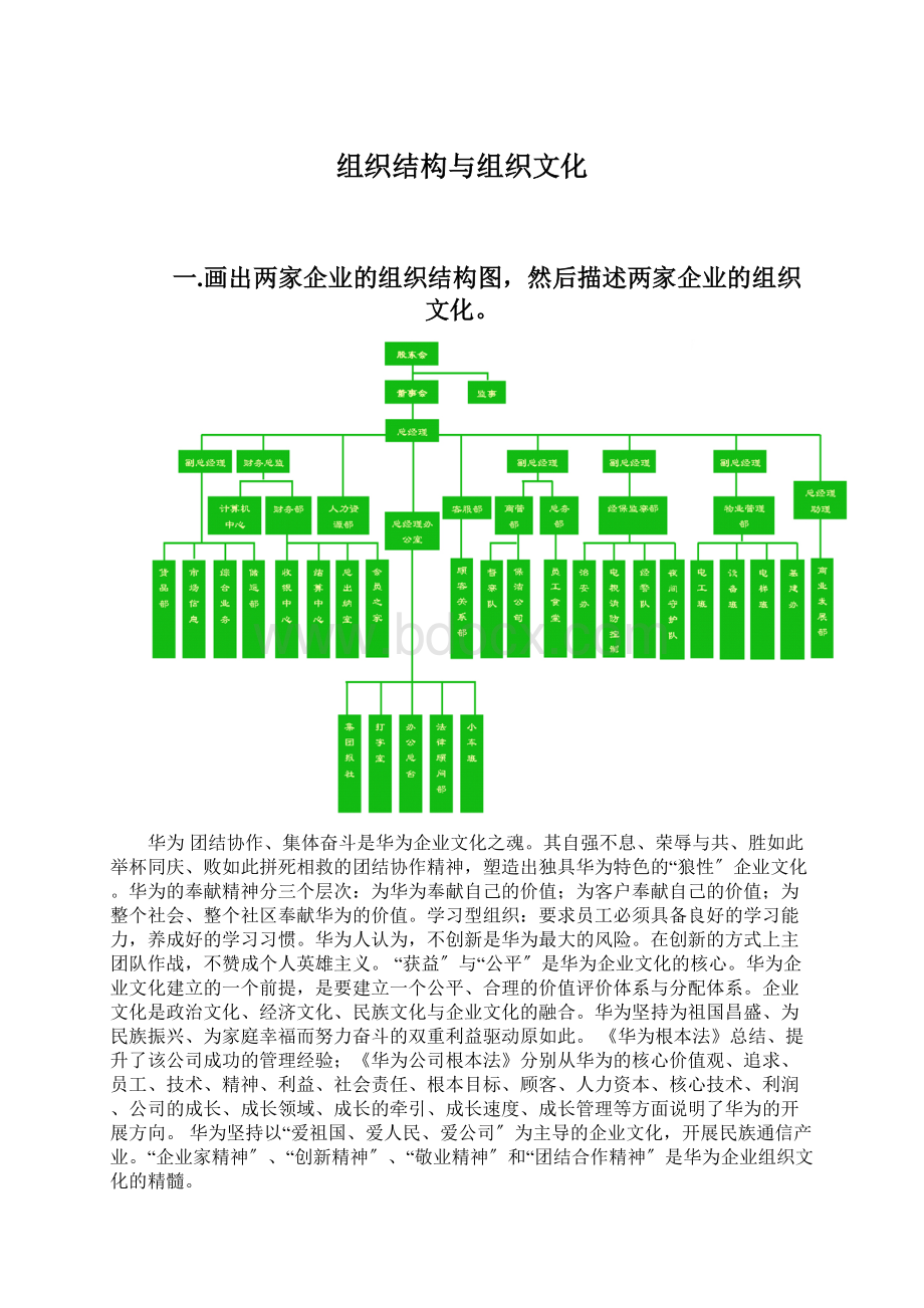 组织结构与组织文化Word格式文档下载.docx