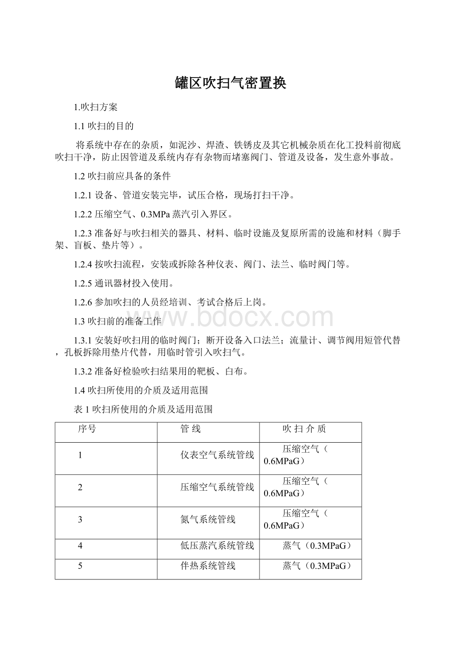 罐区吹扫气密置换Word文件下载.docx