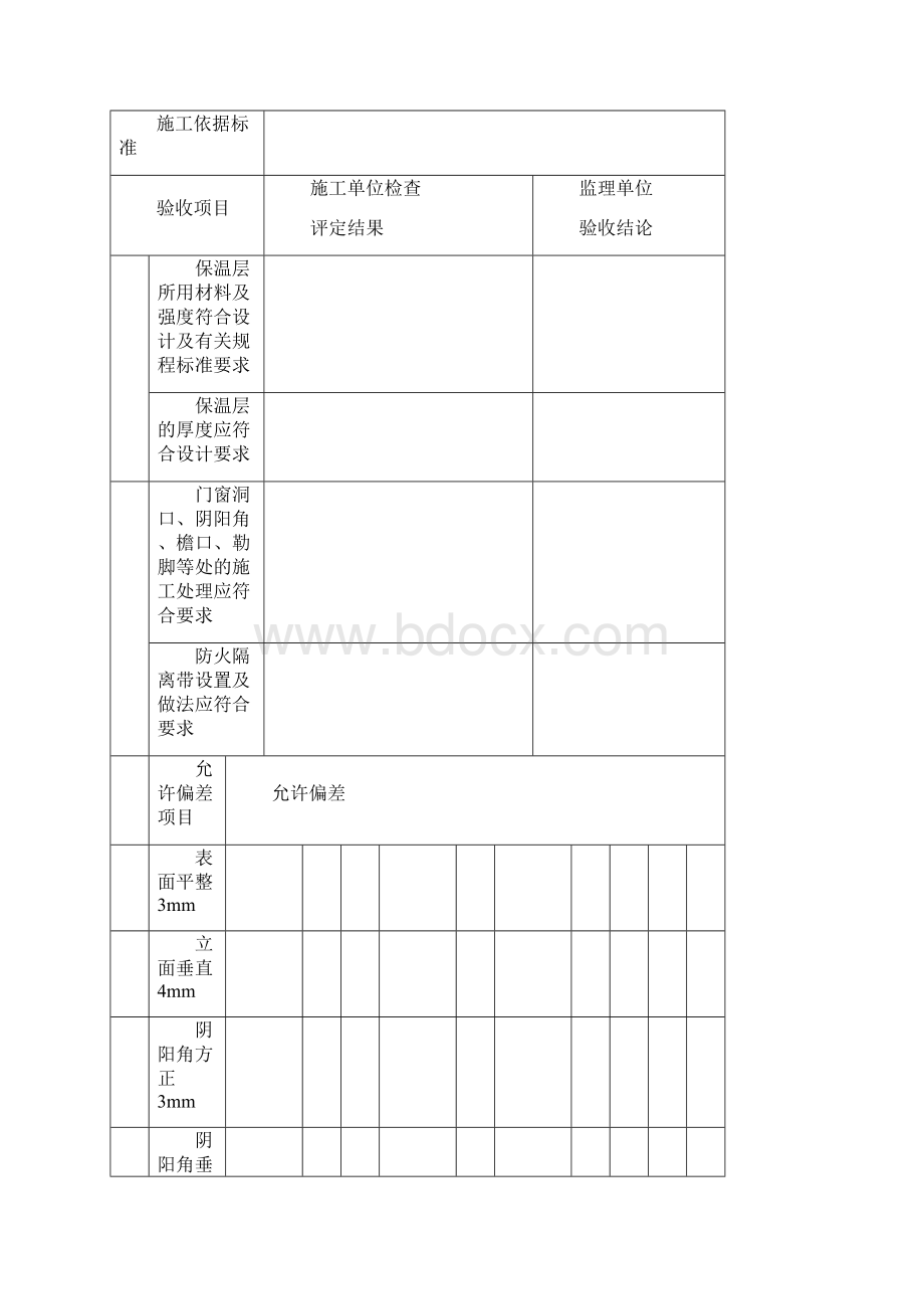 外墙保温基层处理检验批检查验收记录Word文件下载.docx_第3页