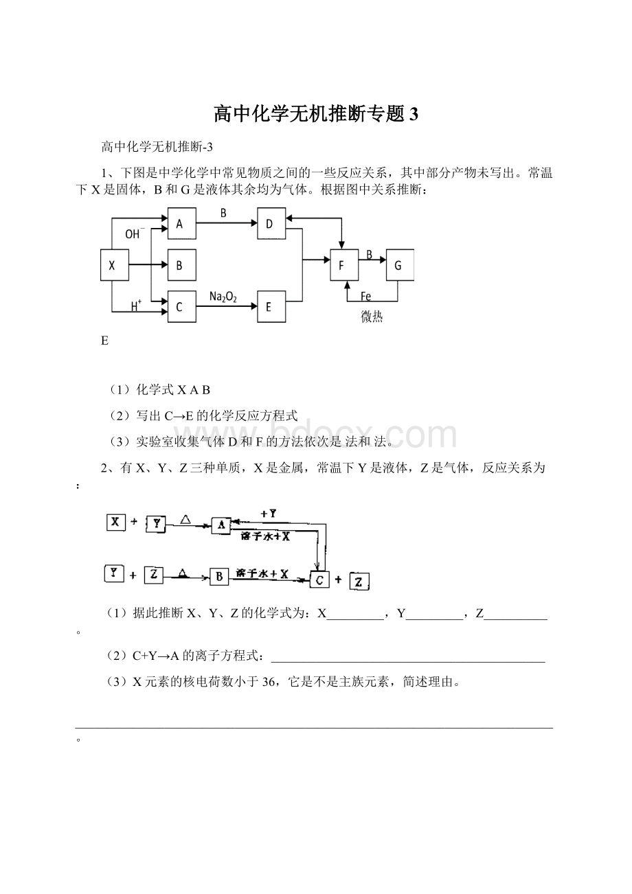 高中化学无机推断专题3.docx_第1页