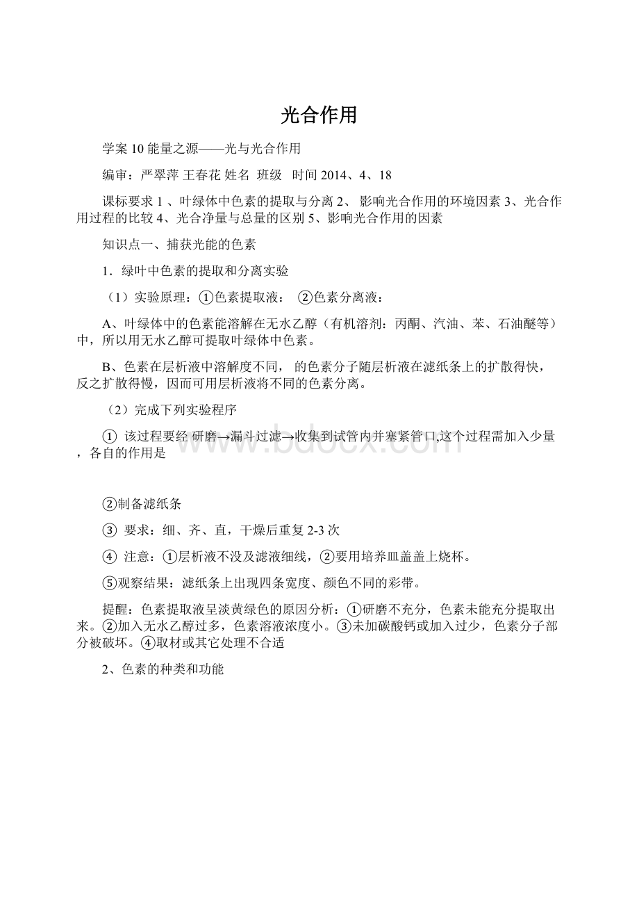 光合作用Word文档格式.docx