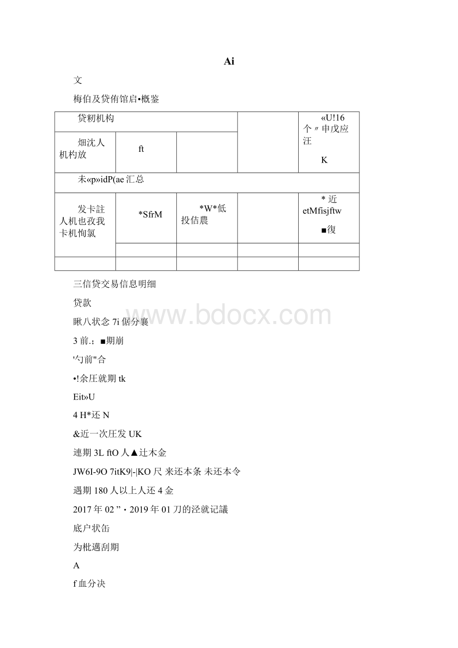 个人征信报告模板征信报告模板带水印.docx_第3页