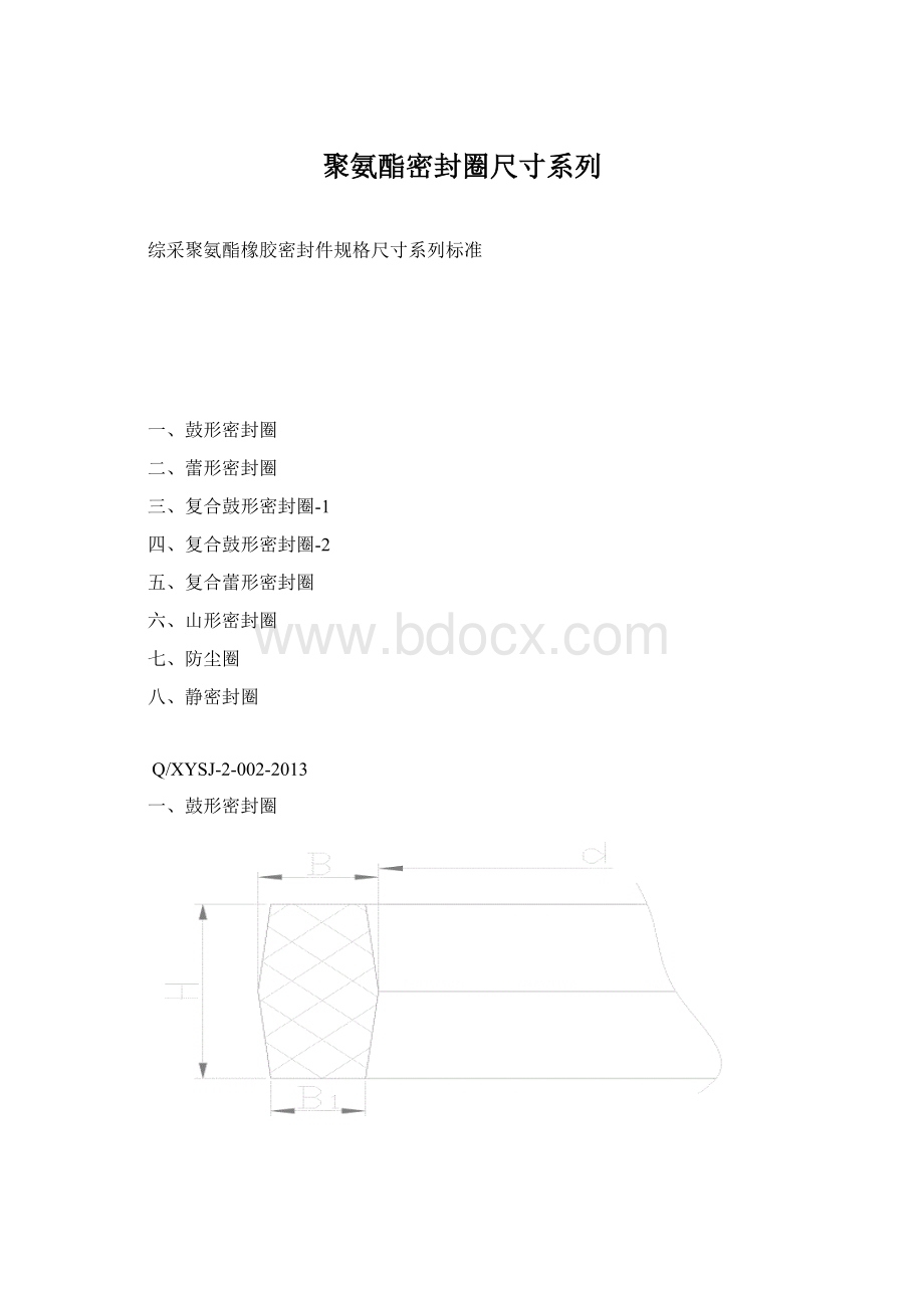 聚氨酯密封圈尺寸系列.docx_第1页