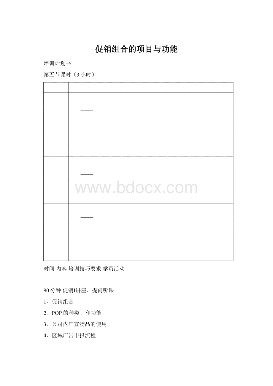 促销组合的项目与功能文档格式.docx_第1页