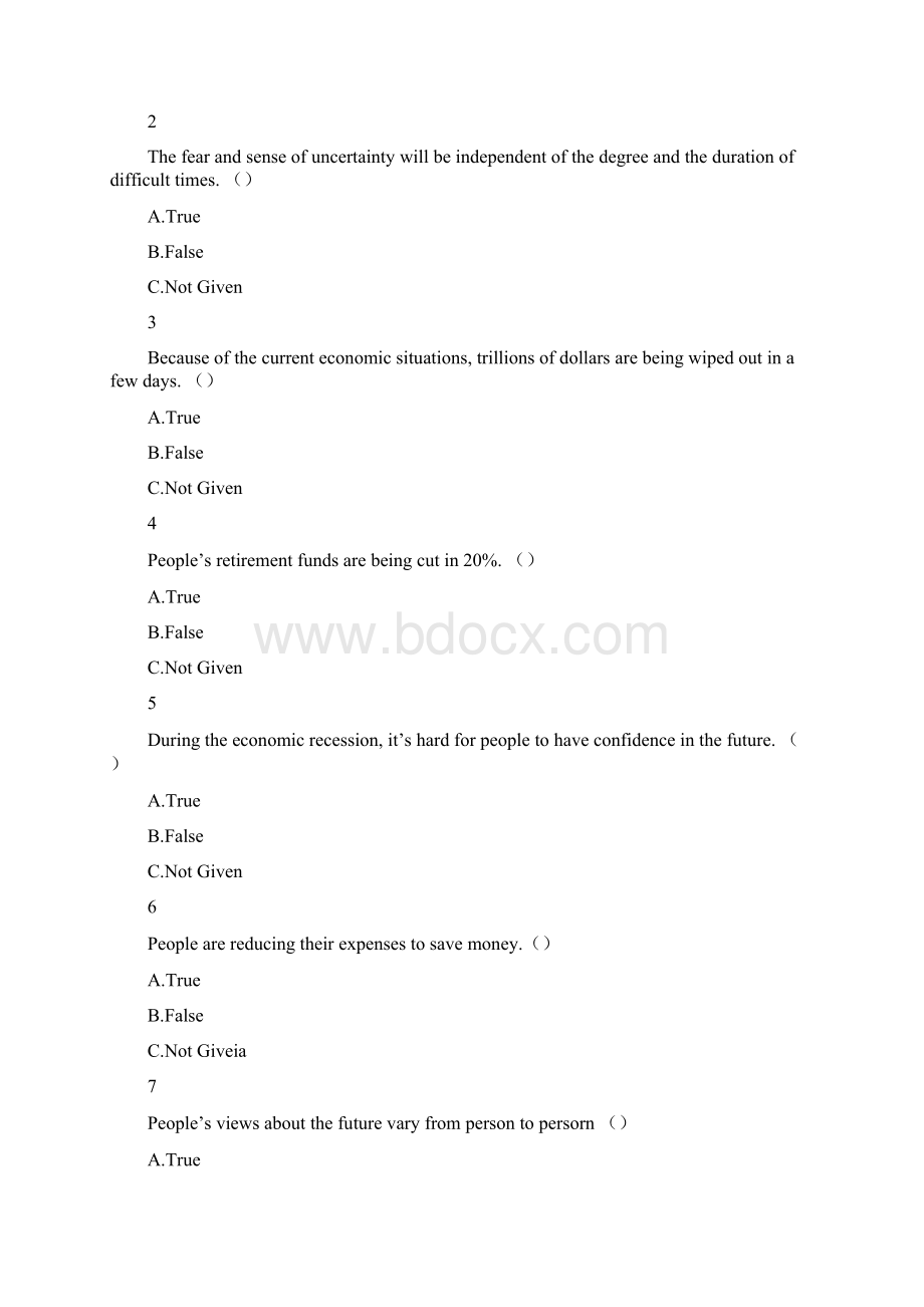 自考《英语二》模拟试题及答案一.docx_第2页