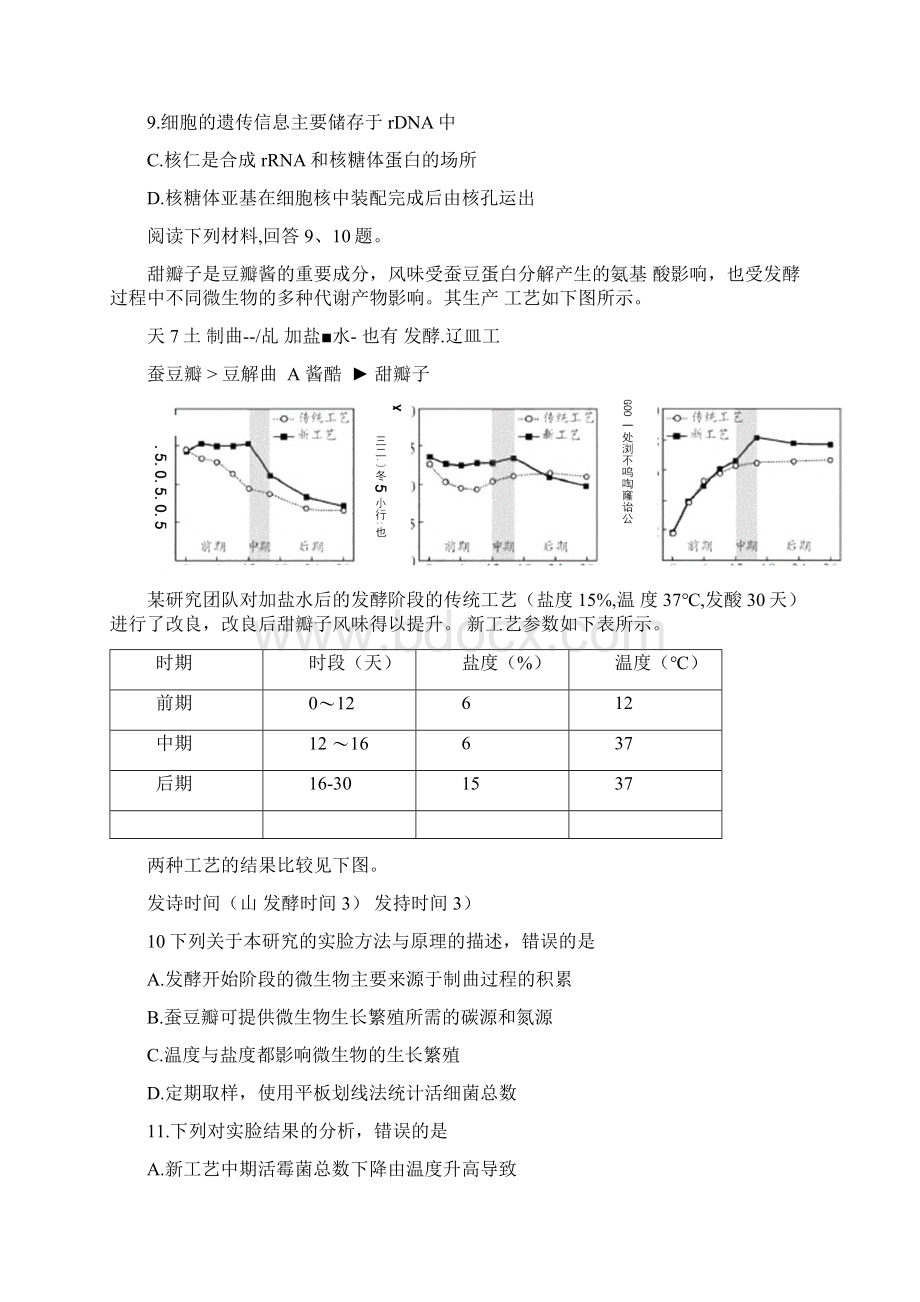 天津市普通高中学业水平等级性考试生物学附答案Word文档格式.docx_第3页