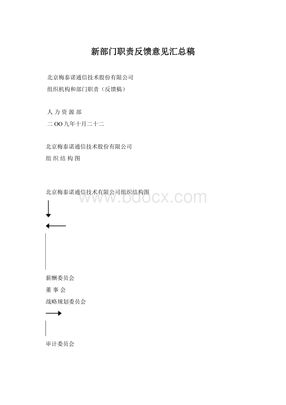 新部门职责反馈意见汇总稿文档格式.docx_第1页