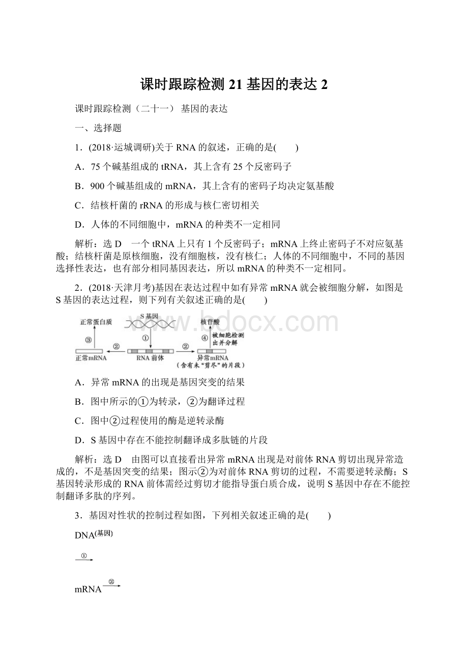 课时跟踪检测21基因的表达 2.docx