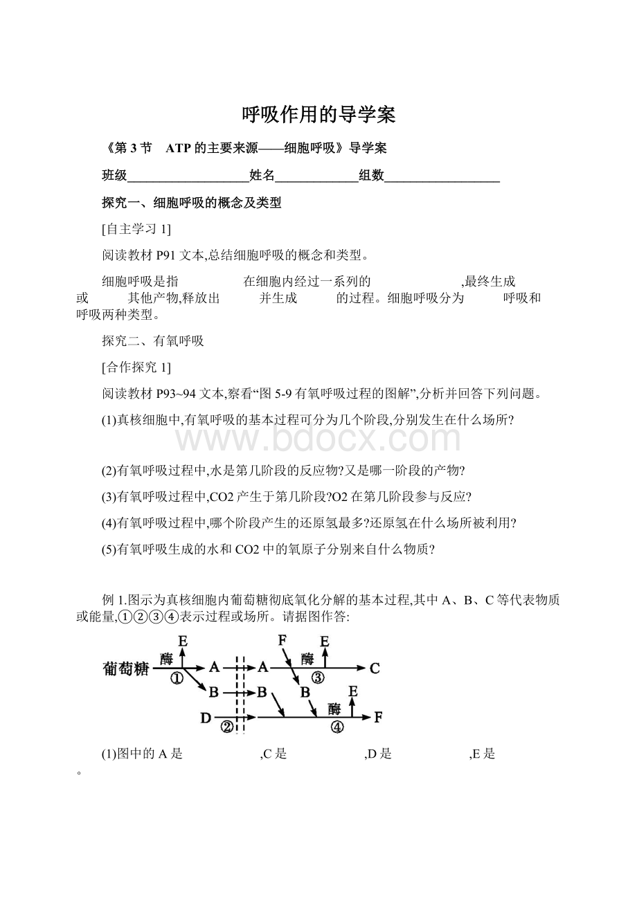 呼吸作用的导学案.docx