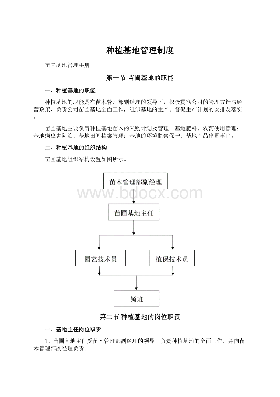 种植基地管理制度.docx_第1页