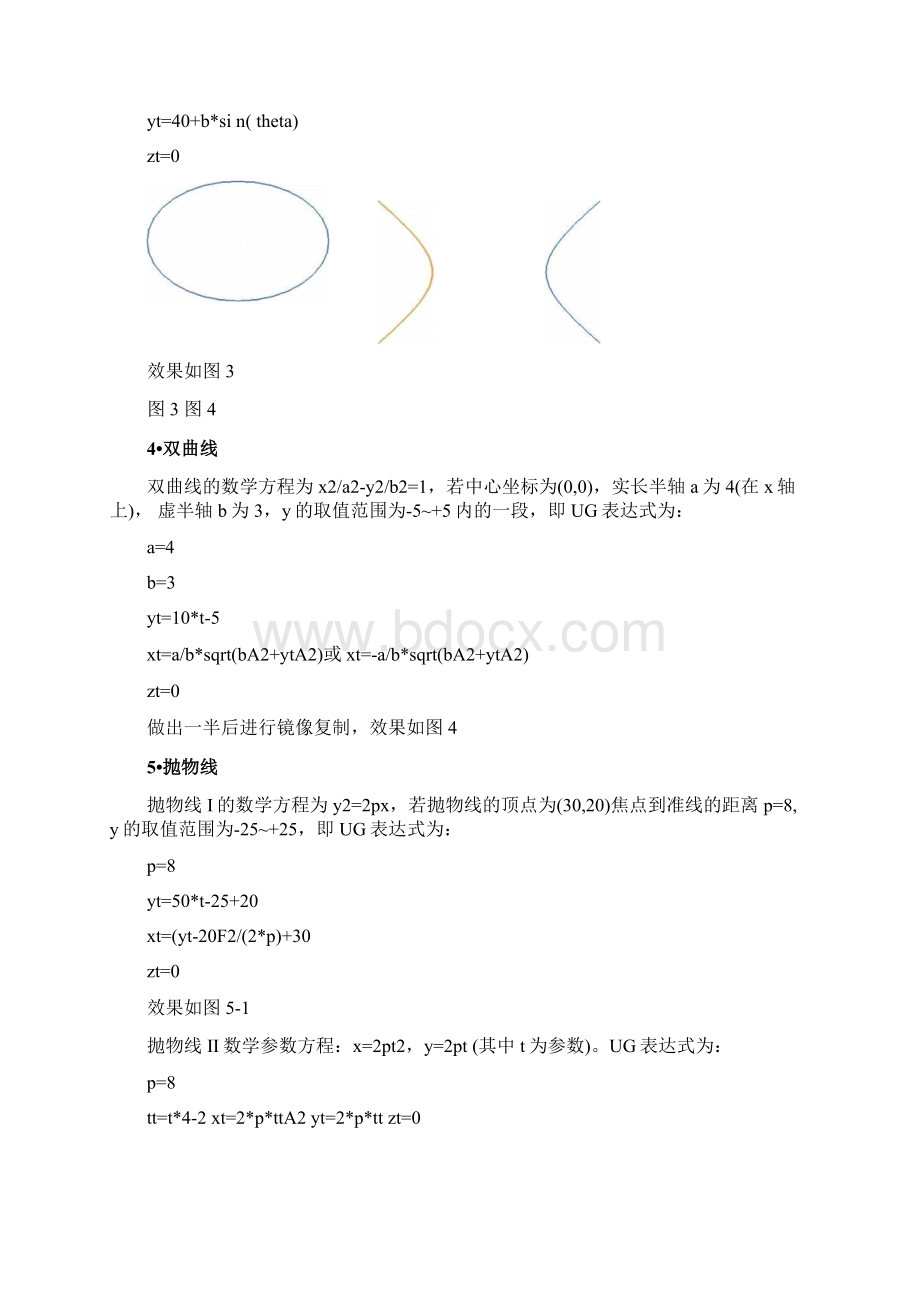 最全的UG方程曲线及详细表达式Word文档格式.docx_第3页