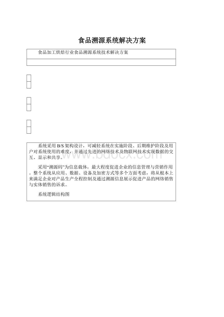 食品溯源系统解决方案Word格式.docx