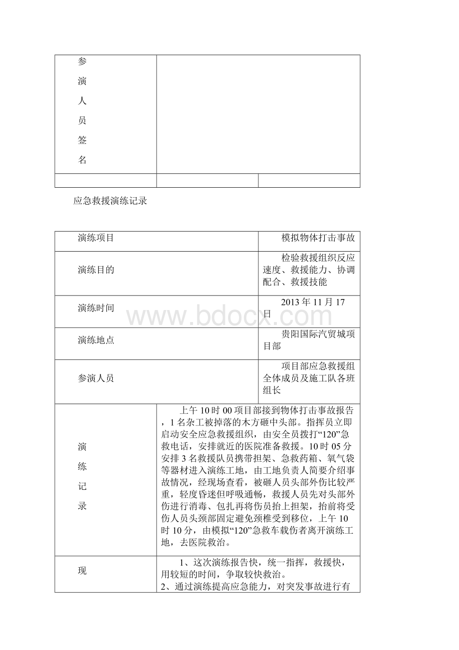 各项安全应急救援演练记录.docx_第2页