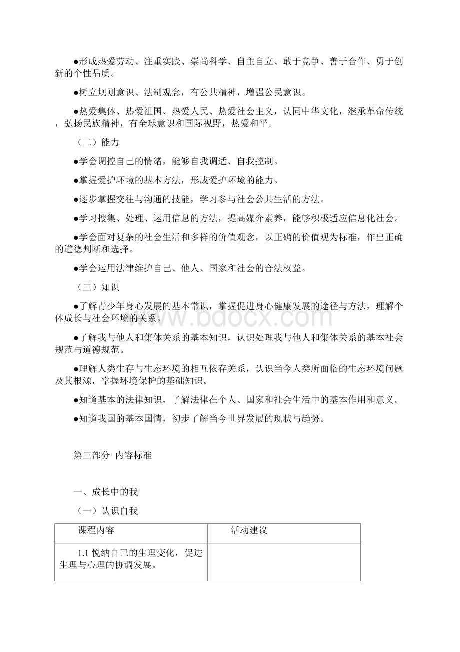 初中思想品德新课程标准.docx_第3页