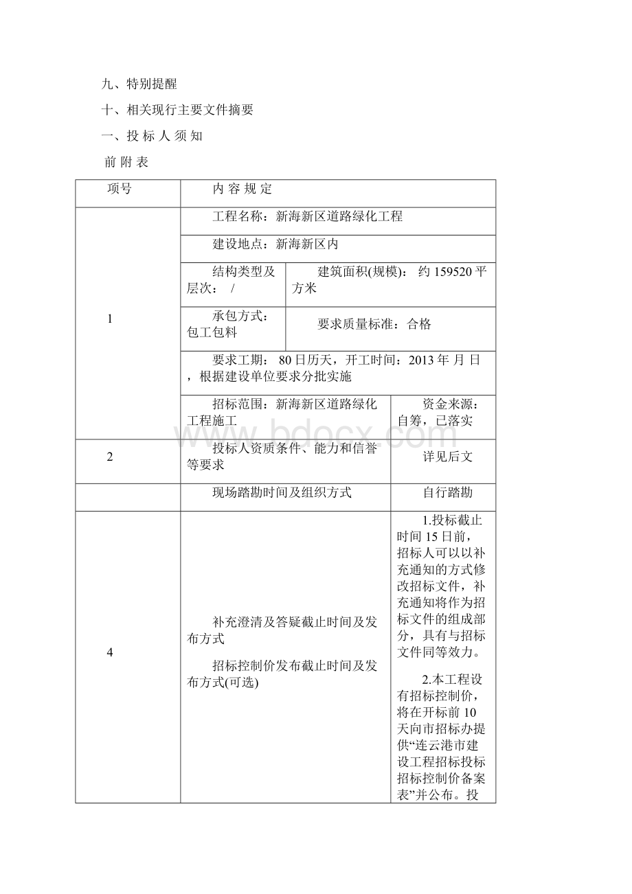 招标文件新海新区绿化工程.docx_第2页