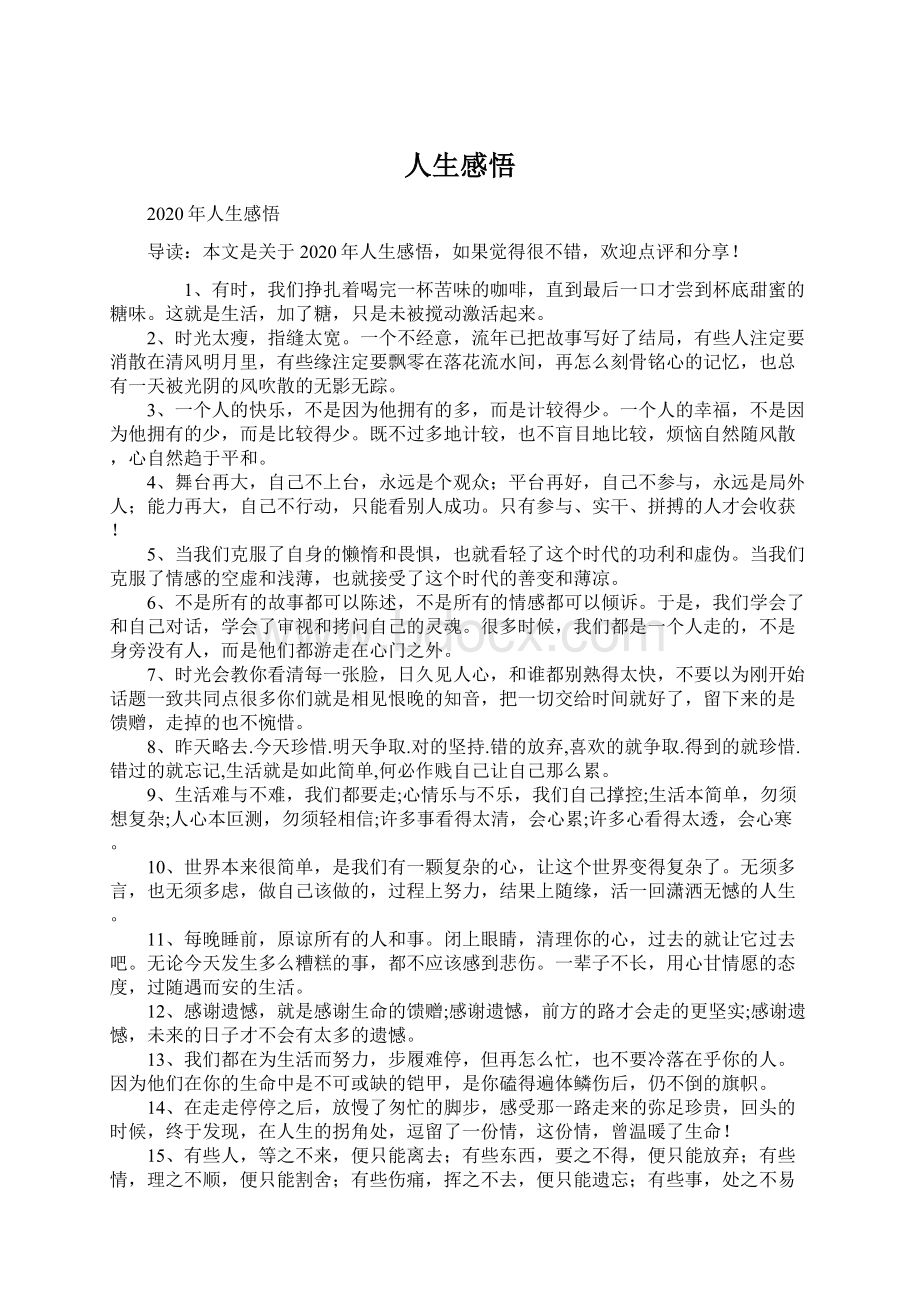 人生感悟Word格式文档下载.docx_第1页