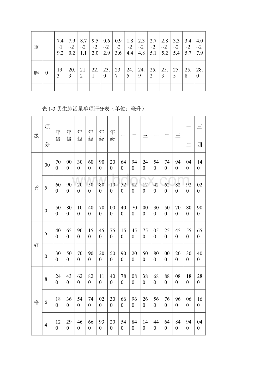 国家体质健康标准评分表Word格式文档下载.docx_第2页