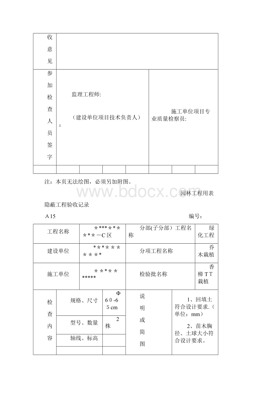 园林绿化树穴隐蔽工程验收记录企业管理Word格式文档下载.docx_第2页