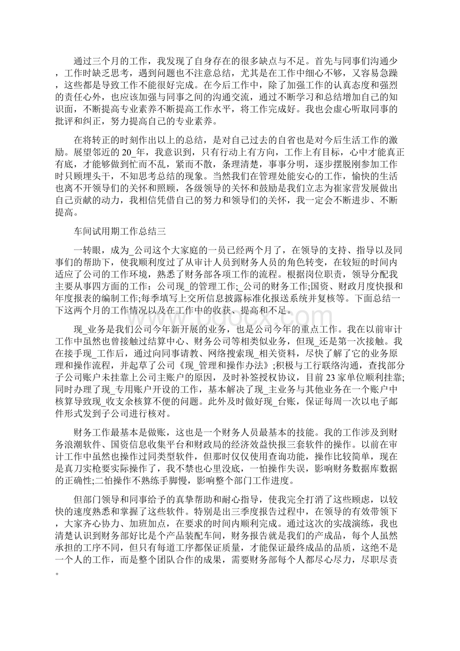 车间试用期工作总结四篇Word文档格式.docx_第3页