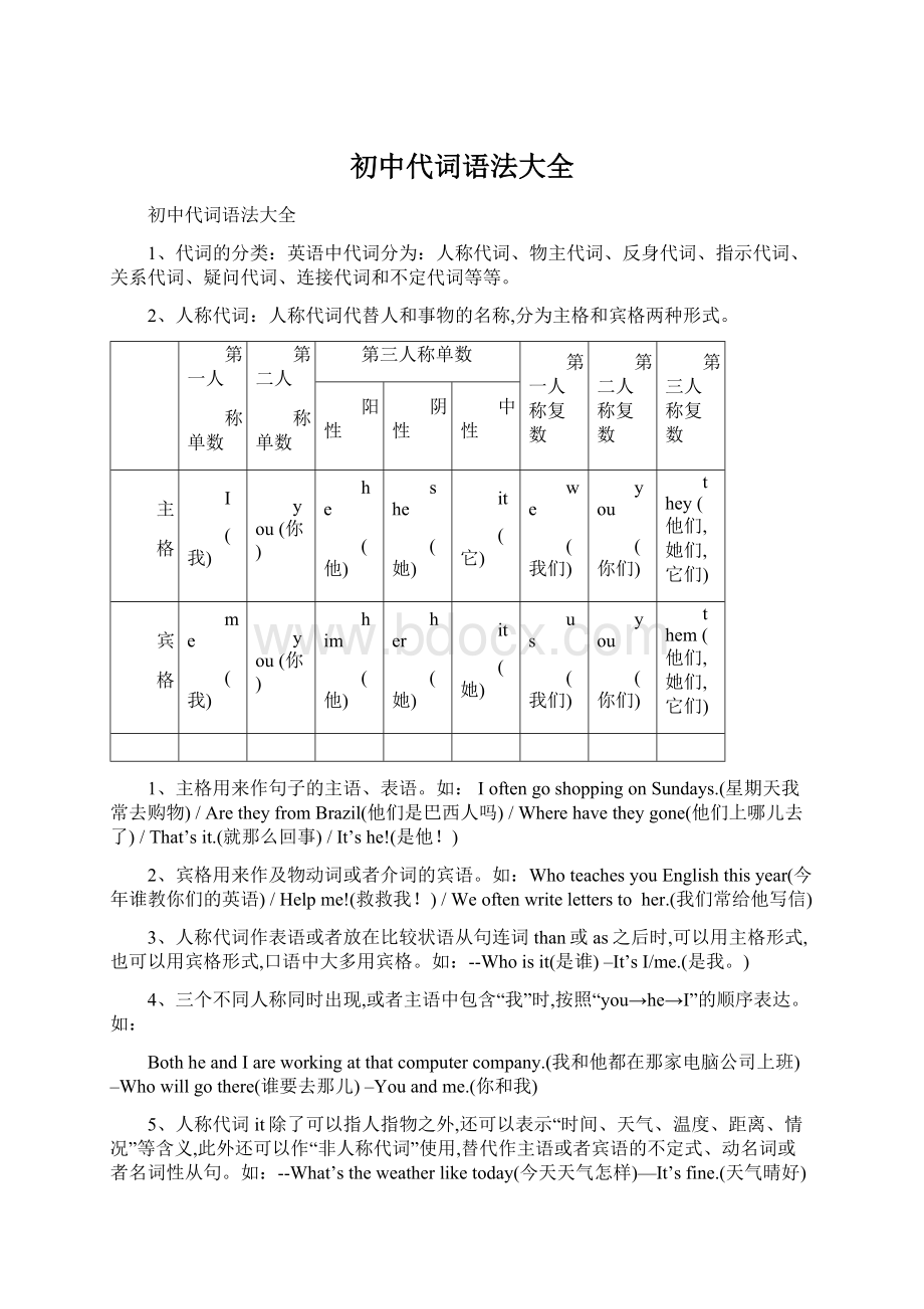 初中代词语法大全Word下载.docx_第1页