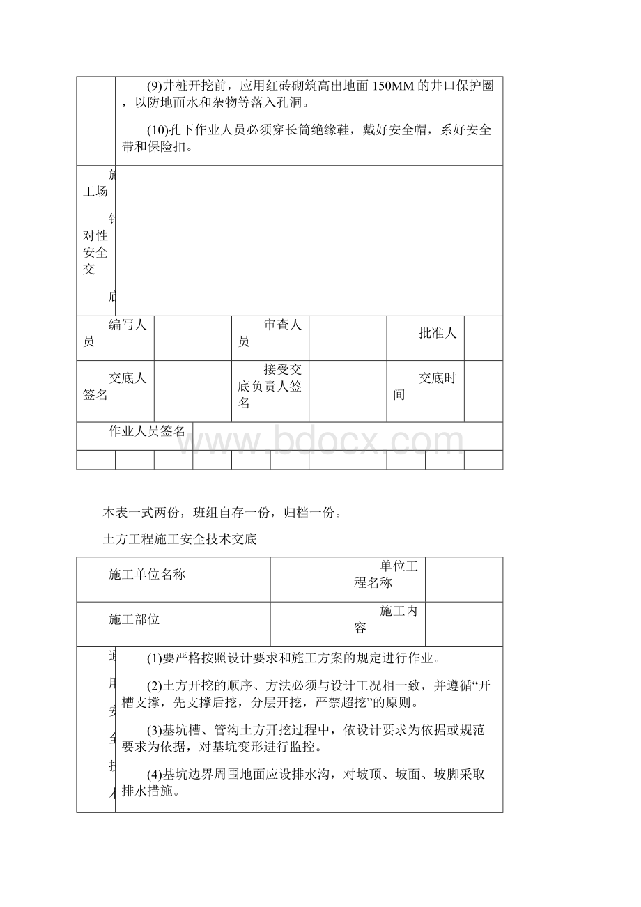 施工现场安全技术交底大全表格.docx_第3页