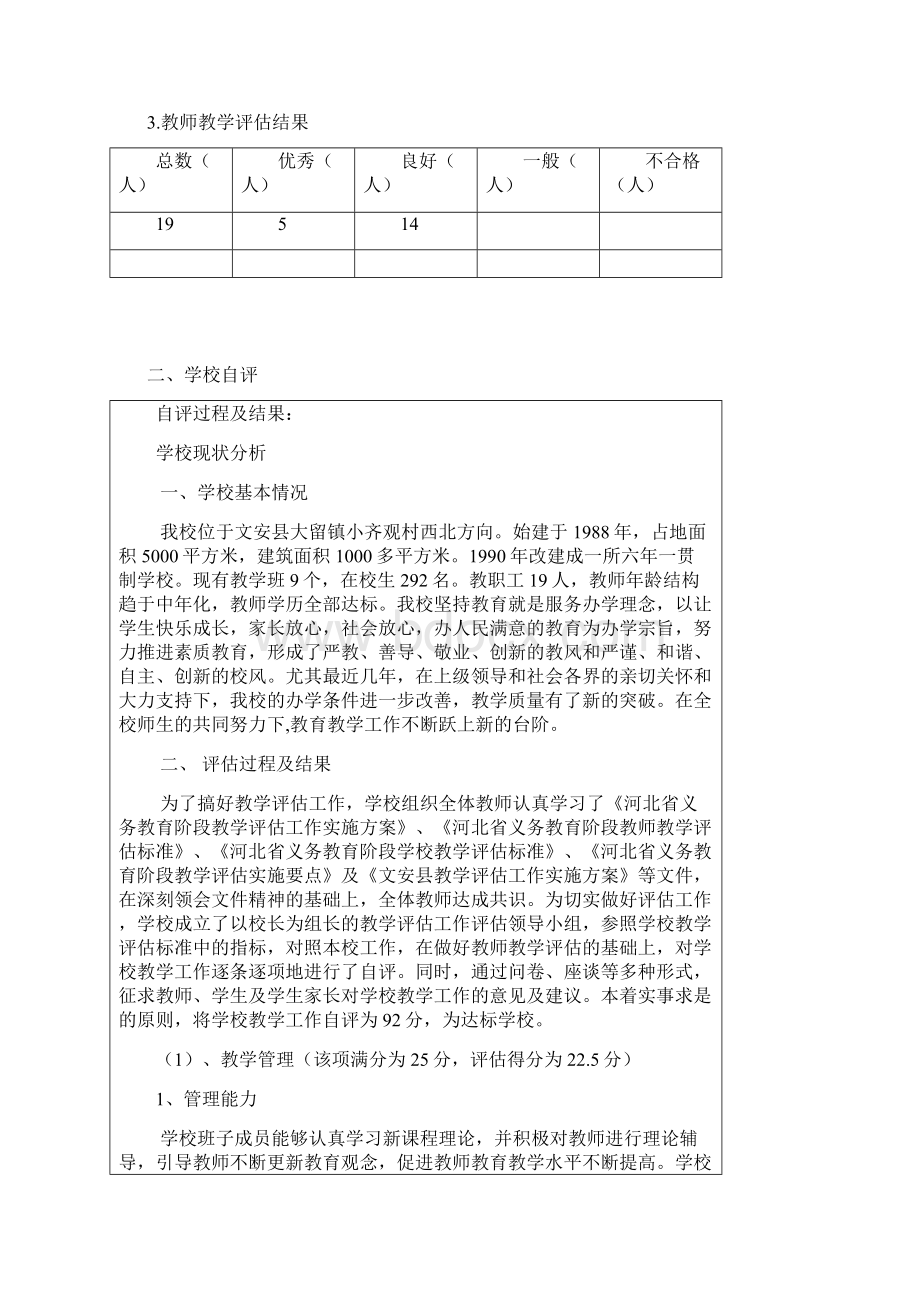 14学校教学评估报告书样本Word文档格式.docx_第2页