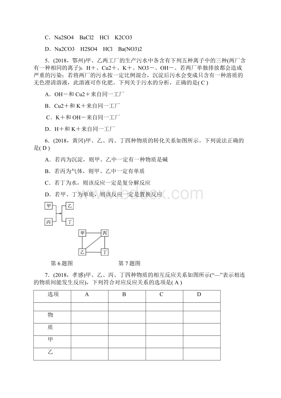 中考化学考点跟踪突破第25讲专题三物质的鉴别与推断练习Word格式.docx_第2页