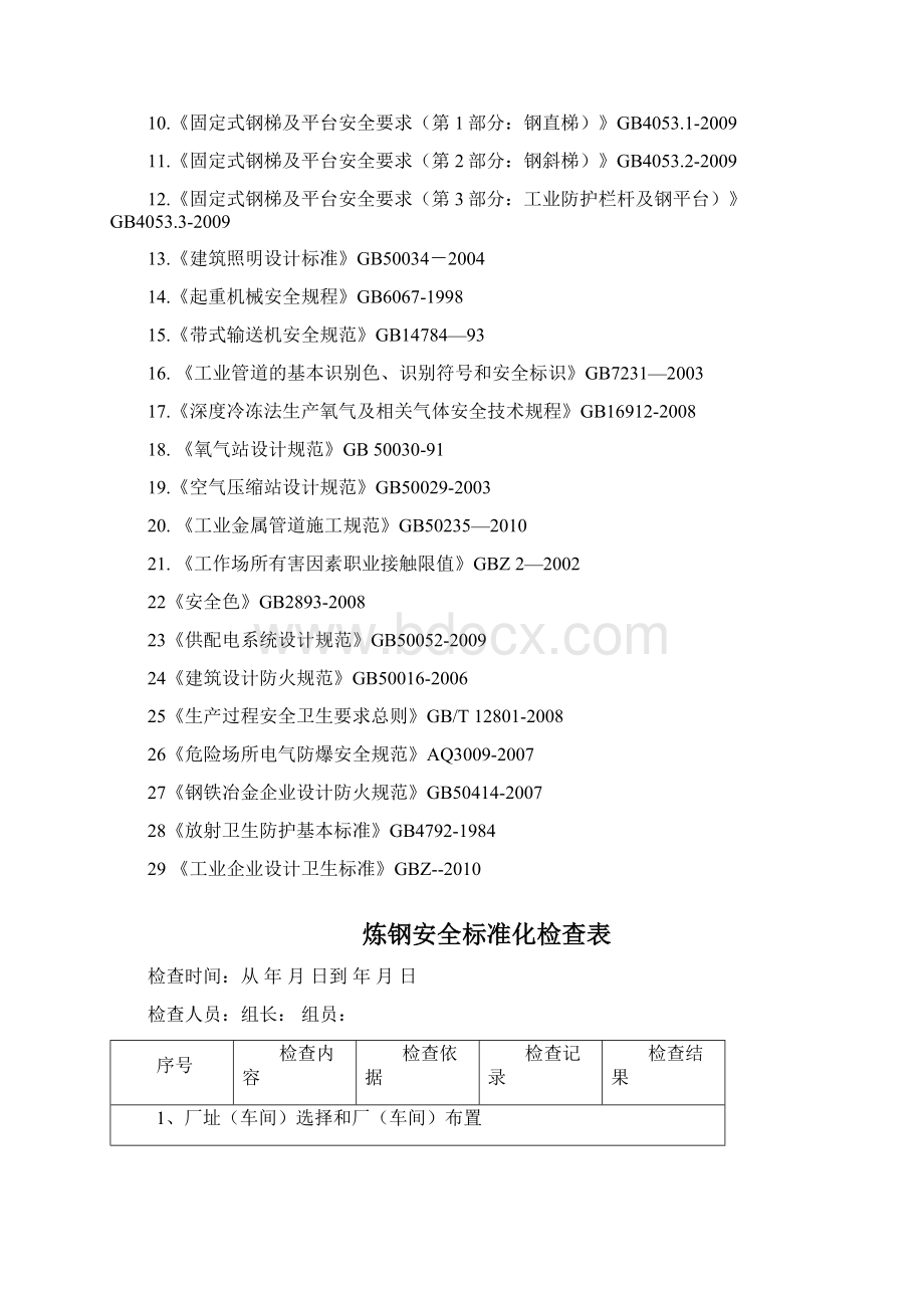 炼钢冶金企业安全检查表改.docx_第2页