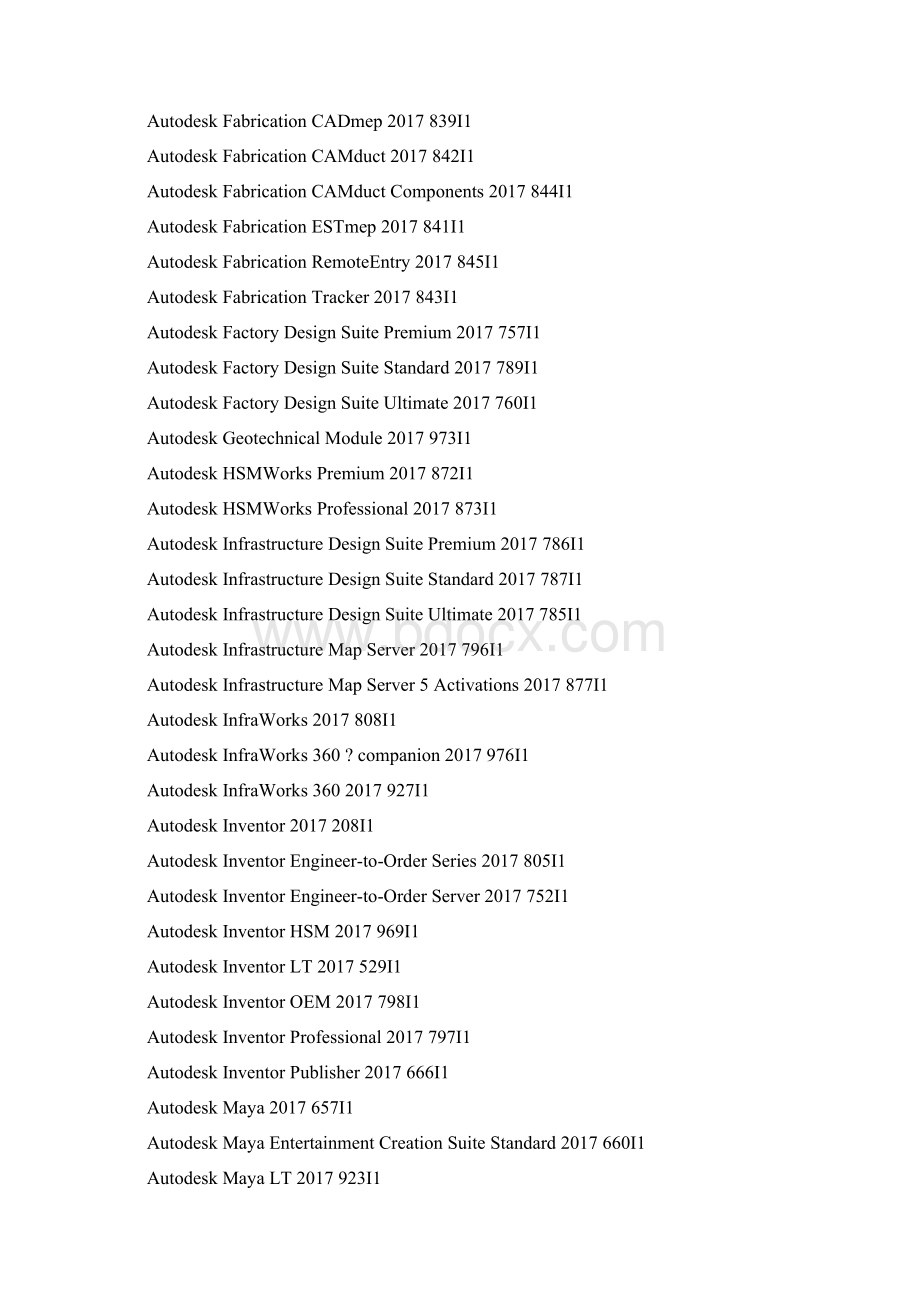 autodesk注册全系列产品密钥.docx_第3页