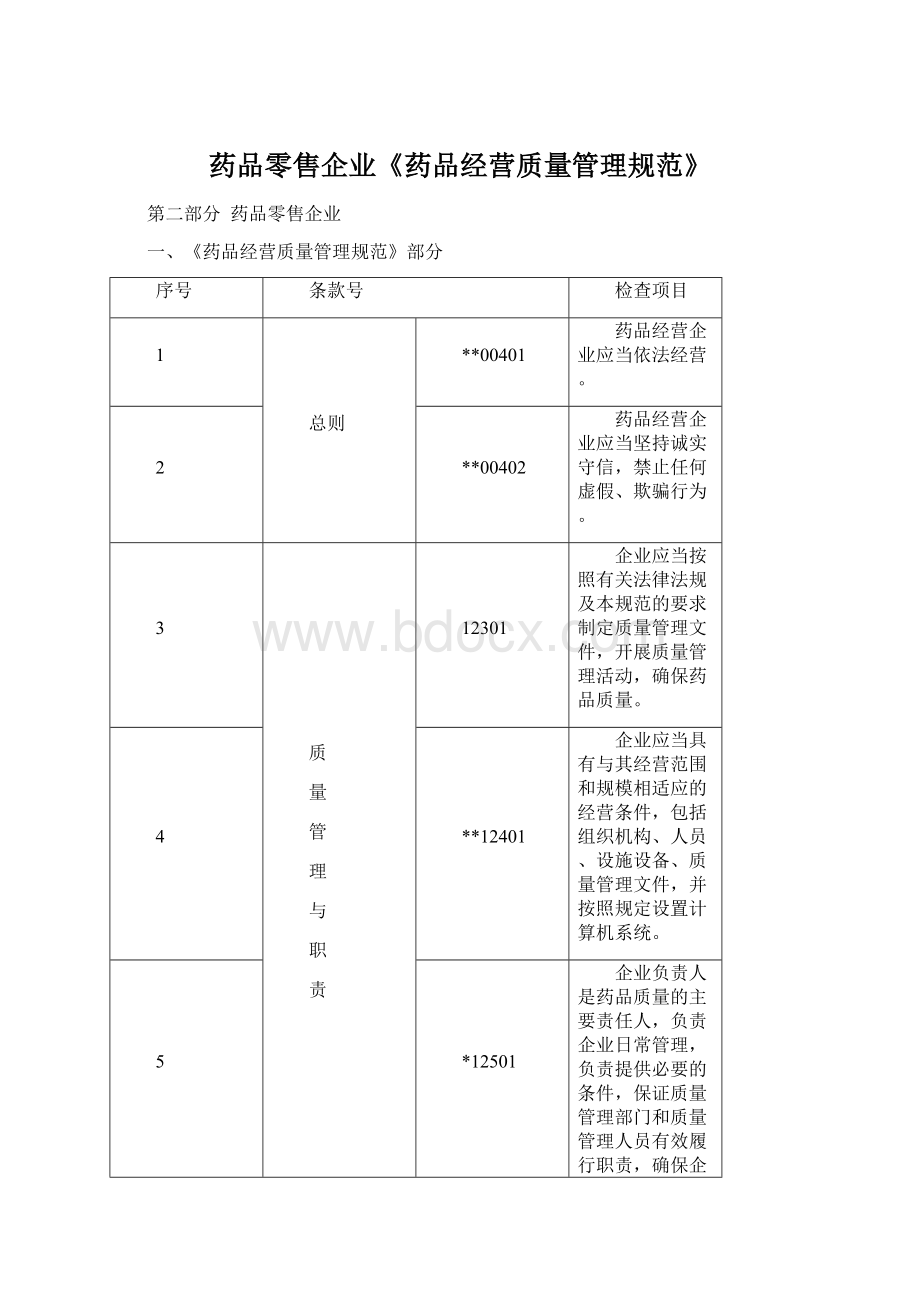 药品零售企业《药品经营质量管理规范》.docx