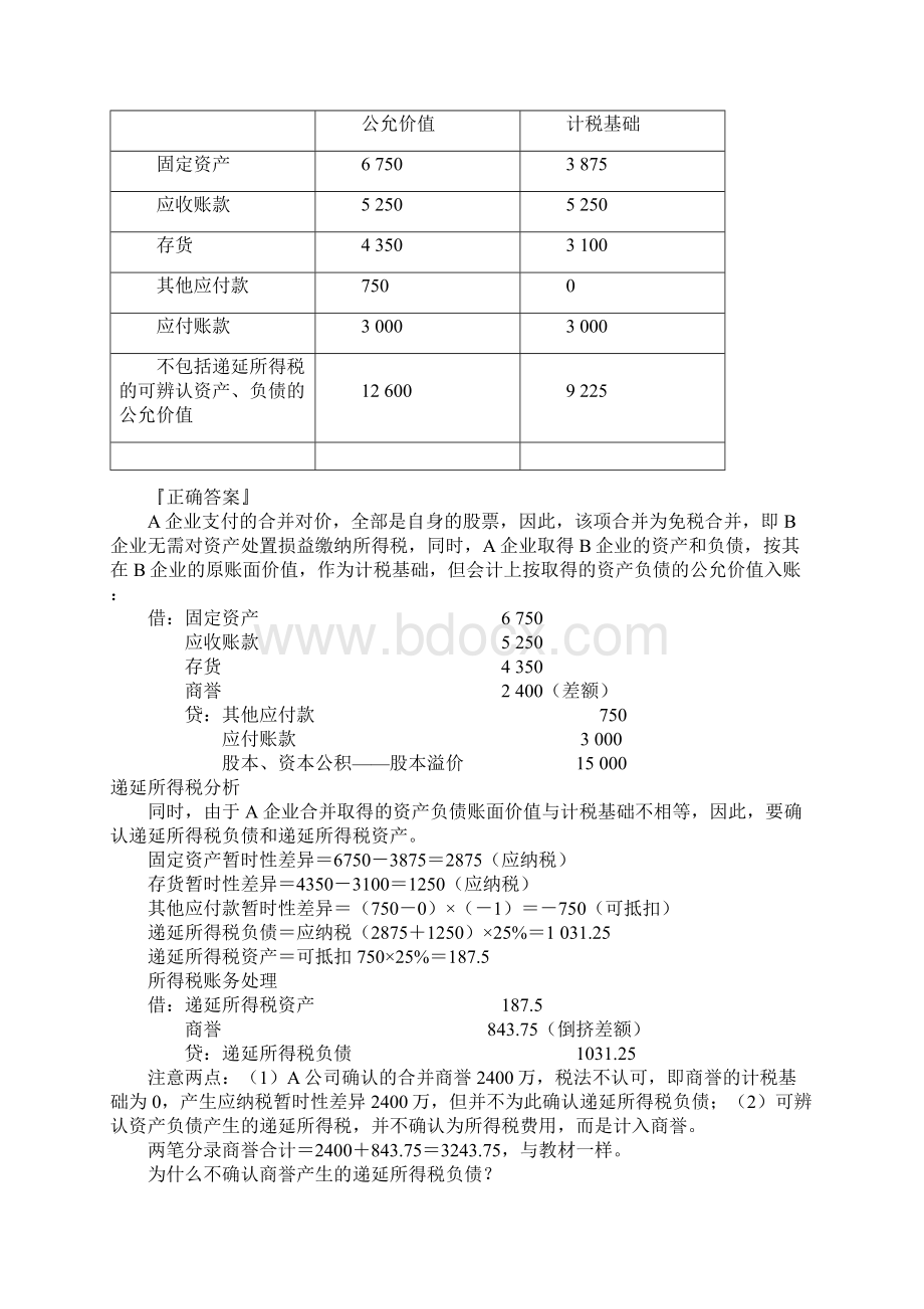 免税合并与应税合并形成的商誉所得税问题分析.docx_第2页